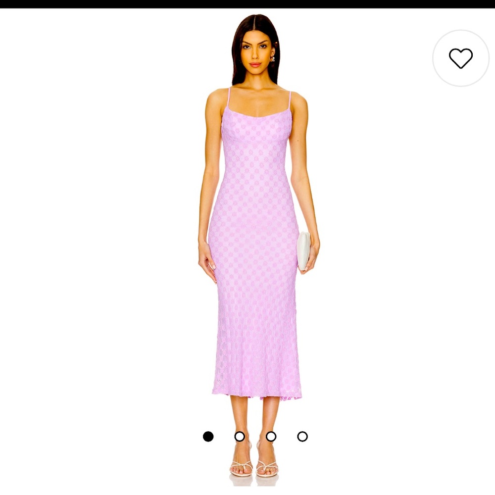 Bardot Adoni Mesh Midi Dress in Lilac